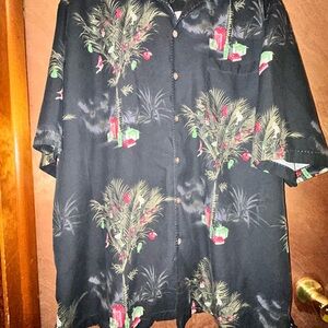 Tommy Bahama Black Tropical Print Shirt
